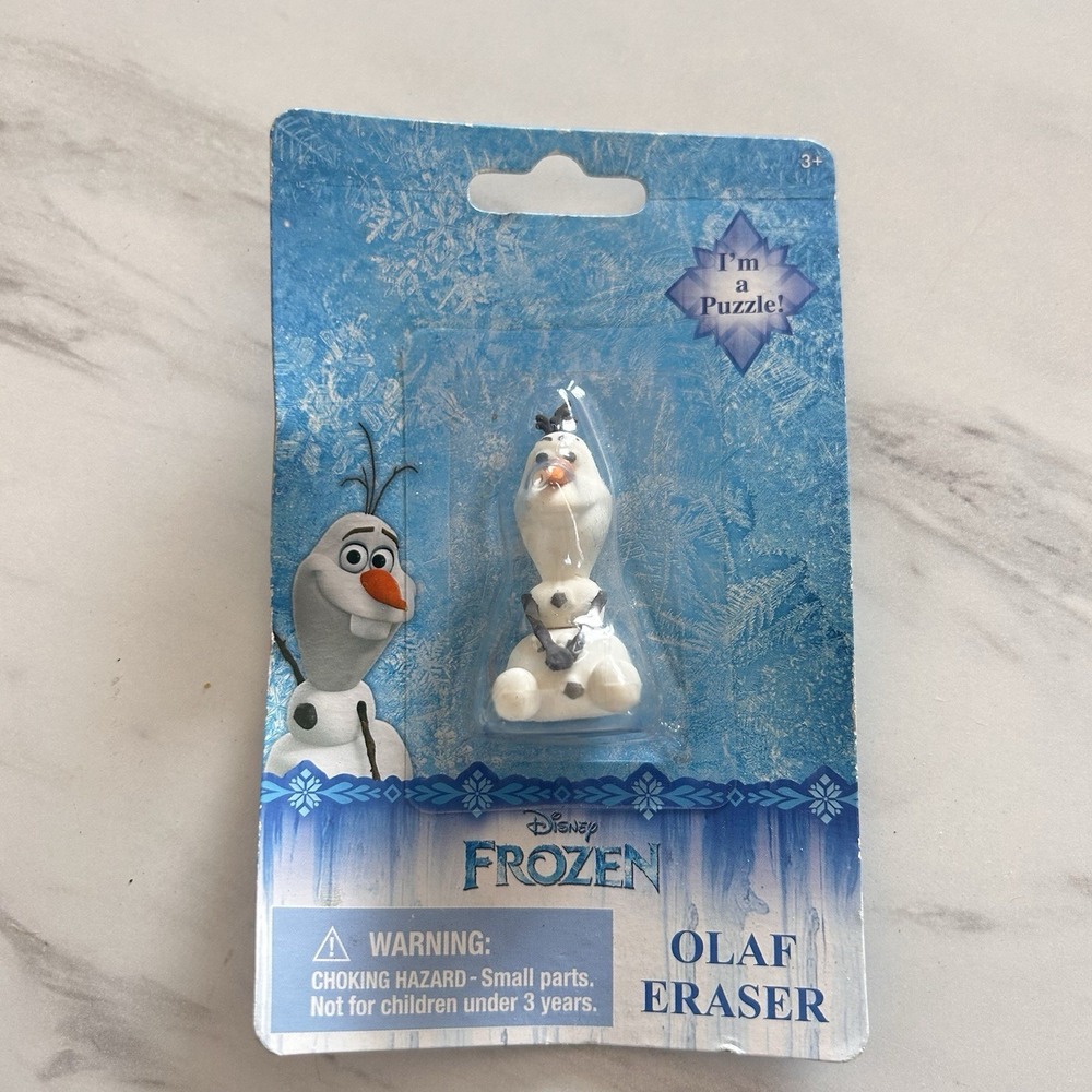 Disney Frozen Olaf Pencil Topper Eraser Puzzle 3D New Older Stock UU